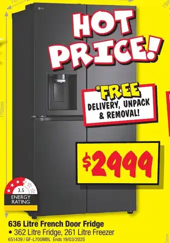 JB Hi-Fi French Door Fridge offer