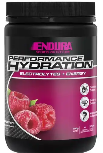 Chemist Warehouse Endura performance hydration raspberry 800g offer