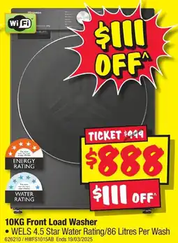 JB Hi-Fi Load Washer offer