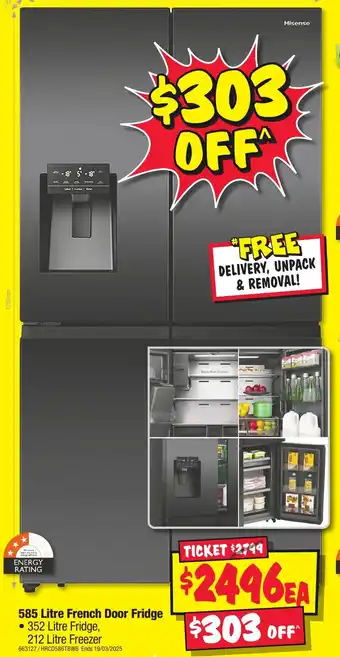 JB Hi-Fi French Door Fridge offer