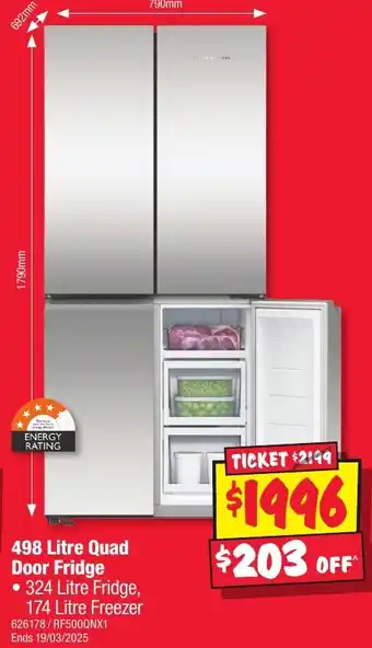 JB Hi-Fi Quad Door Fridge offer