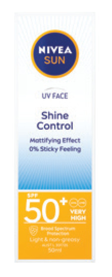 Chemist Warehouse Nivea sun spf 50+ uv face shine control 50ml offer