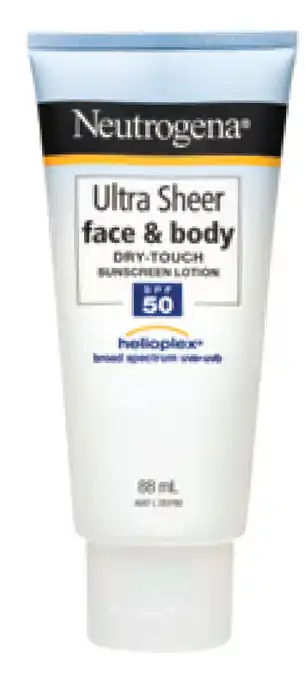 Chemist Warehouse Neutrogena spf 50+ ultra sheer face & body lotion 88ml offer