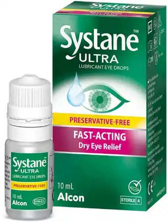 healthylife Systane Ultra Lubricant Eye Drops Fast Acting Preservative Free 10ml offer