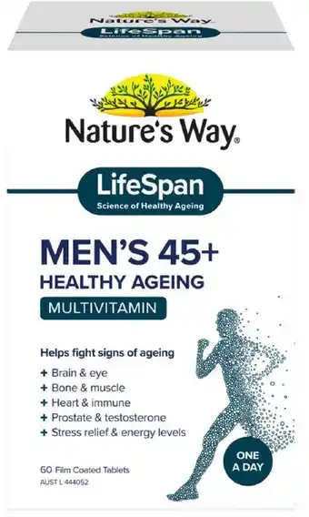 healthylife Nature’s way LifeSpan Mens 45+ Multivitamin 60 Tablet Varieties offer