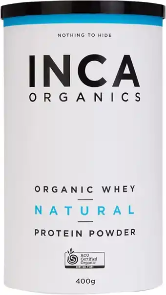 healthylife Inca Organics Organic Whey Protein Powder Natural 400g offer