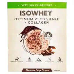 healthylife Isowhey Optimum VLCD Shake Chocolate Fudge 18 x 55g offer