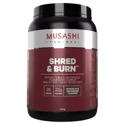 healthylife Musashi Shred & Burn Protein Powder Chocolate Milkshake 900g offer