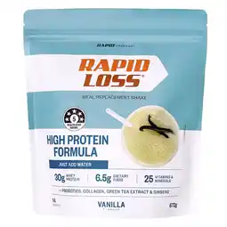 healthylife Rapid Loss High Protein Meal Replacement Shake Vanilla 672g offer