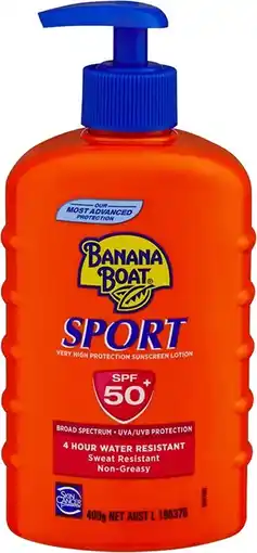 healthylife Banana Boat Sport Sunscreen Lotion SPF50 400g offer