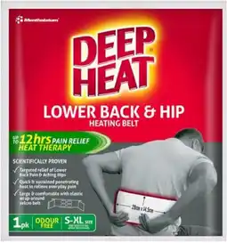 healthylife Deep Heat Lower Back & Hip Heating Belt XL 1 Pack offer