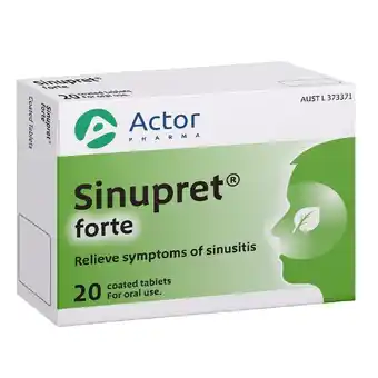 healthylife Sinupret Forte Sinusitis Relief 20 Tablets offer