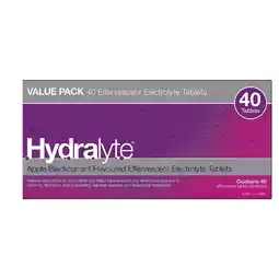 healthylife Hydralyte Effervescent Electrolyte Tablets Apple Blackcurrant 40 Pack offer