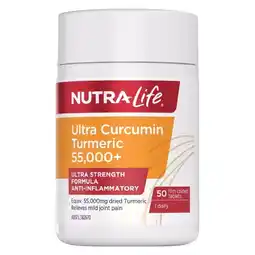 healthylife Nutra-Life Ultra Curcumin Turmeric 55000+ 50 Tablets offer