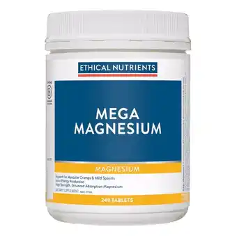 healthylife Ethical Nutrients Mega Magnesium 240 Tablets offer