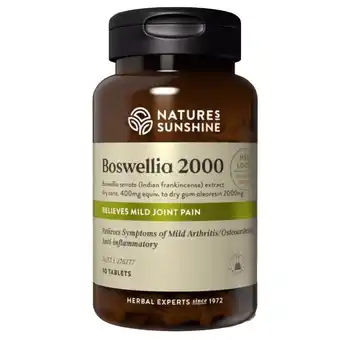 healthylife Nature's Sunshine Boswellia 2000mg 90 Tablets offer