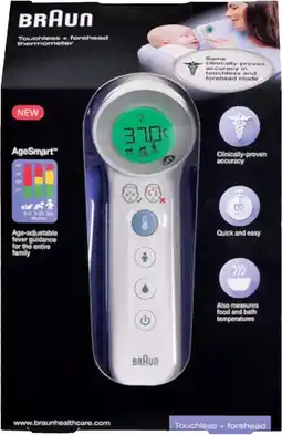 healthylife Braun Touchless + Forehead Thermometer BNT4 offer