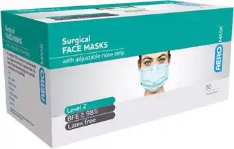 healthylife Aero Mask Surgical Face Mask with Earloops Level 2 50 Pack offer