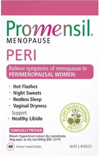 healthylife Promensil Menopause Peri 60 Tablets offer