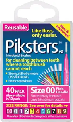 healthylife Piksters Interdental Brushes 40 Pack offer