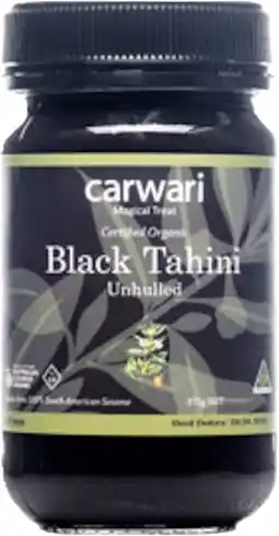 healthylife Carwari Organic Tahini Black 375g offer