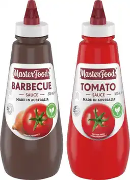 IGA MasterFoods Tomato or Barbecue Sauce 475-500mL Selected Varieties offer