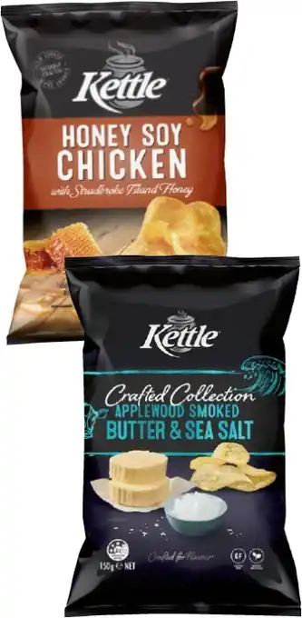 IGA Kettle Potato Chips 150‑165g Selected Varieties offer