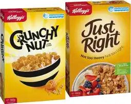 IGA Kellogg’s Cereal Crunchy Nut Corn Flakes 380g, Just Right 460g or Original Special K 300g offer