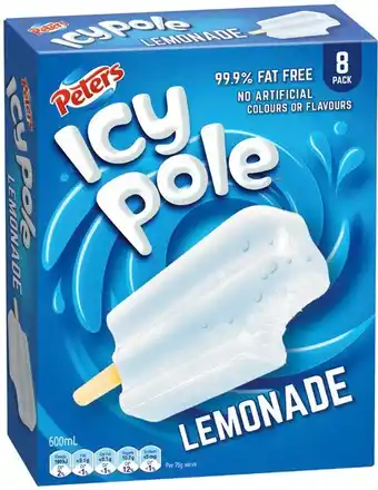 IGA Peters Icy Pole 8 Pack Selected Varieties offer