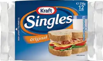 IGA Kraft Cheese Singles Original 216g offer