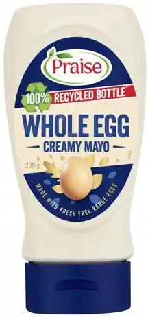 IGA Praise Whole Egg Mayo 230‑250g or Vegan Mayo 245g Selected Varieties offer