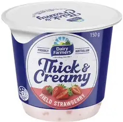 IGA Dairy Farmers Thick & Creamy Yoghurt 140-150g Selected Varieties offer