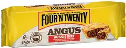 IGA Four'N Twenty Angus Beef or Plant Based Pies 4 Pack Selected Varieties offer