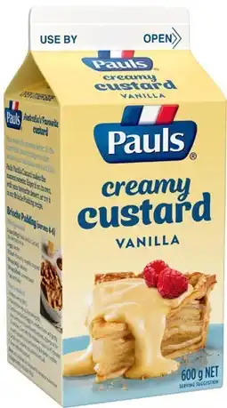 IGA Pauls Vanilla Custard 600g Selected Varieties offer