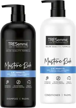 IGA TRESemmé Shampoo or Conditioner 940mL Selected Varieties offer