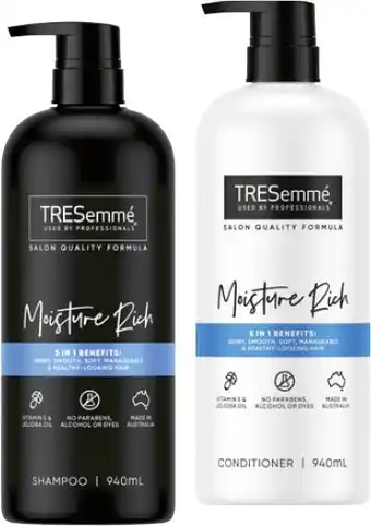 IGA TRESemmé Shampoo or Conditioner 940mL Selected Varieties offer