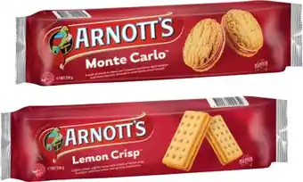 IGA Arnott's Cream Biscuits 200‑250g Selected Varieties offer