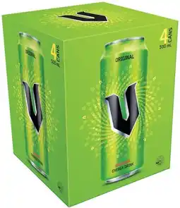 IGA V Energy Drink 4x500mL Selected Varieties offer