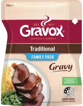 IGA Gravox Gravy or Pepper Steak Sauce Family Pack 250g Selected Varieties offer