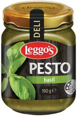 IGA Leggo’s Basil or Sundried Tomato Pesto 190g offer