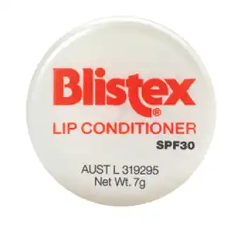 Chemist Warehouse Blistex lip conditioning balm spf 30 7g pot offer