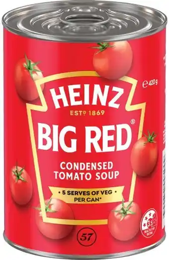 IGA Heinz Big Red Condensed Tomato Soup 420g Selected Varieties offer