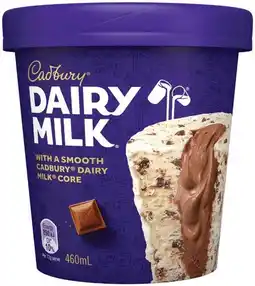 IGA Cadbury Ice Cream Tub 460mL Selected Varieties offer