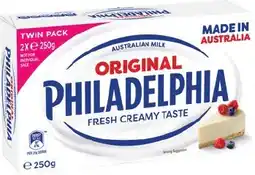 IGA Philadelphia Original Cream Cheese Block 2x250g offer