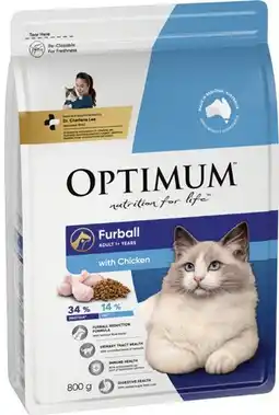 IGA Optimum Dry Cat Food 800g Selected Varieties offer