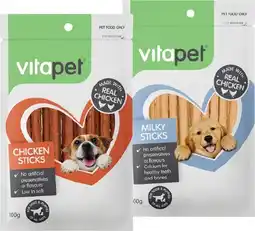 IGA VitaPet Dog Treats Sticks 100g Selected Varieties offer