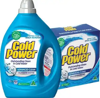 IGA Cold Power Laundry Liquid 2 Litre, Powder 2kg or Capsules 26 Pack Selected Varieties offer