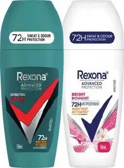 IGA Rexona Advanced Protection Antiperspirant Roll‑On 50mL Selected Varieties offer