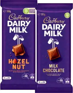 IGA Cadbury Chocolate Block 150‑190g Selected Varieties offer