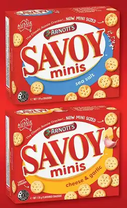 IGA Arnott’s Savoy Minis 170g Selected Varieties offer